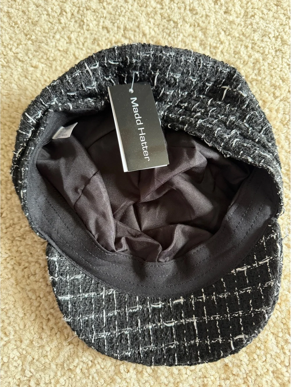 NWT Madd Hatter, black & white hat
